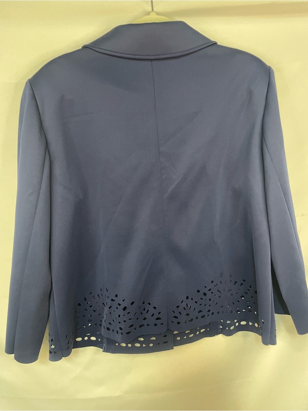 Alex Marie navy blue blazer with the sweetest collar and cut outs. - Picture 4 of 5